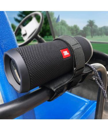 HomeMount Portable Speaker Mount for Golf Cart - Adjustable Strap for Bluetooth Wireless Speaker Attachment - Black - Buy Online on GoSupps.com