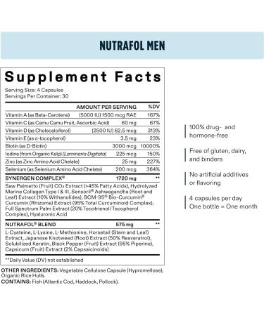 Nutrafol Men's Hair Supplement & Serum - 3 Month Supply for Thicker, Stronger Hair - Buy Online on GoSupps.com
