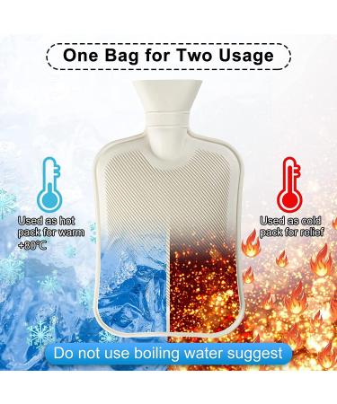 Hot Water Bottle with Washable Knitted Cover | Hapzoom Rubber Warm Water Bag for Neck, Shoulder, Back, and Waist - Buy Online on GoSupps.com