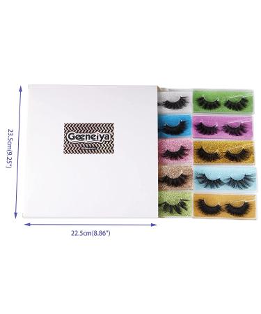 10 Pairs Mink Fluffy 25mm Fake Eyelashes Pack - Long, Thick, Handmade, Reusable - 8D Volume Lashes - Mixed Styles - Bulk Value Set - Buy Online on GoSupps.com