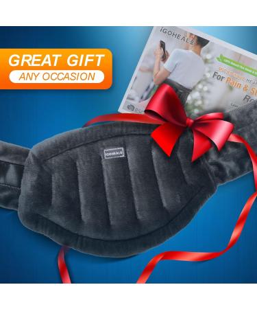 IGOHEALS Microwave Heating Pad for Back Pain Relief - Soft Reusable Wrap for Hot/Cold Therapy on Waist, Stomach, Shoulder & Neck - Buy Online on GoSupps.com