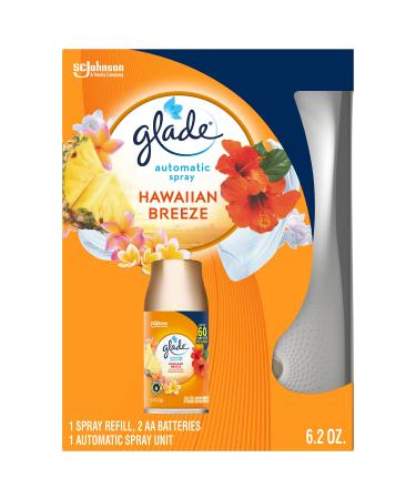 Glade Automatic Spray Refill and Holder Kit, Air Freshener for Home and Bathroom, Hawaiian Breeze, 6.2 Oz