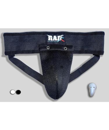 RAD Men's Large Black Groin Protector | MMA Athletic Cup & Boxing Abdominal Guard - Buy Online on GoSupps.com
