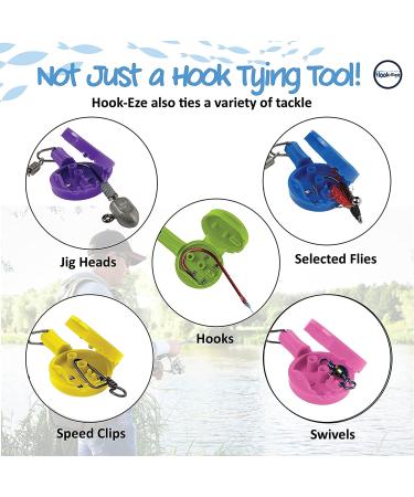 HOOK-EZE Knot Tying Tool for 4 Fishing Poles | Line Cutter | 2 Sizes | Saltwater, Freshwater, Bass, Kayak, Ice Fishing | Red & Blue - Buy Online on GoSupps.com