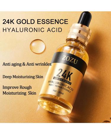 24K Facial Skin Care Set for Women | Cleanser Serum Eye Cream & Mask | Hydrating Anti-Aging Routine | Ideal for Dry Skin - Buy Online on GoSupps.com