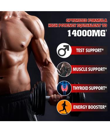 Agobi 11in1 Testosterone Supplement for Men 14000mg - 120 Vegan Capsules | Endurance, Drive, Body Support - Buy Online on GoSupps.com