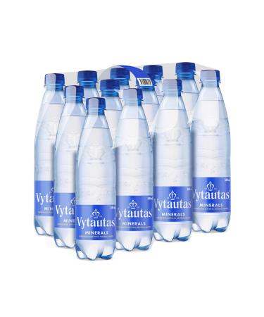 Vytautas Natural mineral water with carbon dioxide 500 ml (12 pack) for maximum hydration rich in essential minerals such as calcium magnesium functional water high mineralization Original 500 ml (12 pack)
