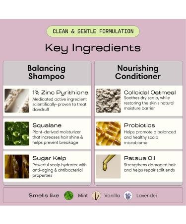 Jupiter Color Safe Dandruff Shampoo & Conditioner - Vegan, Sulfate-Free, 9.5 fl oz - Relieves Dry, Flaky, Itchy Scalp - Buy Online on GoSupps.com