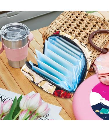 Buy Sugar Skull Rose Pattern Sanitary Napkin Storage Pocket | Stylish Period Bag for Women & Teens | Menstrual Cup Bags - Color 8 - Buy Online on GoSupps.com