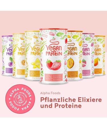 Vegan Strawberry Protein Powder - 600g | Plant-Based Rice Pea Chia & Seed Blend - International Shipping - Buy Online on GoSupps.com