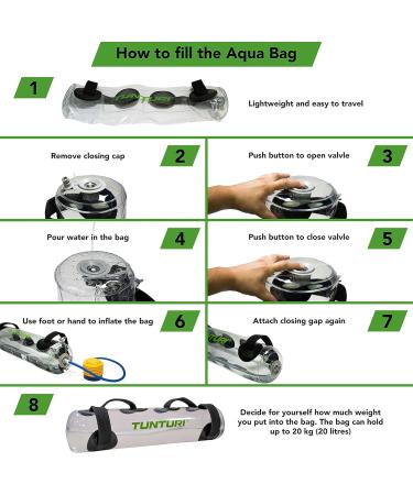 Buy Tunturi Aqua Powerbag 20 kg - Versatile Aquabag | Water & Air Sandbag Alternative for International Shipping - Buy Online on GoSupps.com