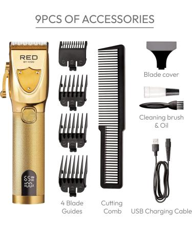 Buy RED by Kiss Cordless Hair Clippers - Professional Hair Trimmer & Grooming Kit for Men | Ultra Clean-Cut Haircut Tools - Buy Online on GoSupps.com