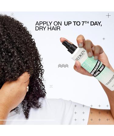 Redken Curl Refreshing Spray | Hydrates & Defines 7th-Day Curls | Vegan Silicone-Free Formula for Curly & Coily Hair with Squalane & Jojoba Oil - Buy Online on GoSupps.com