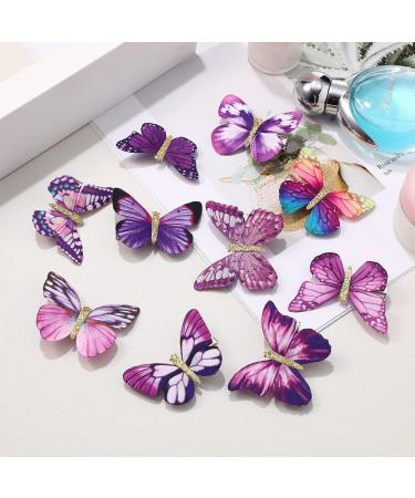 Beaupretty Colorful Butterfly Hairpins Set for Wedding & Parties - 10pcs Infants Bridal Headwear Accessory - Buy Online on GoSupps.com