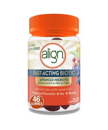 Align Advanced Prebiotic Supplement, Fast-Acting Biotic Gummies, Advanced Prebiotic for Women and Men, Works in As Little As 7 Days*, 46 Gummies