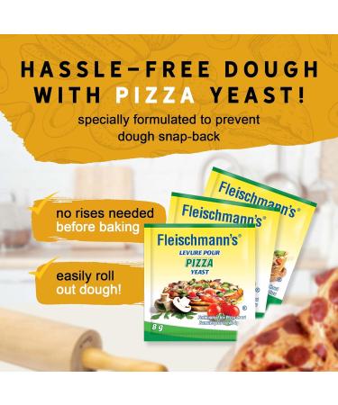 Fleischmann s Pizza Dough Yeast 6 x 24 grams (8g per sachet) Pizza Yeast Yeast for Thin Thick or Whole-Wheat Pizza Crust Makes Pizza Dough Fresh in 30 Minutes - Buy Online on GoSupps.com