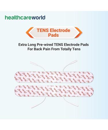 TENS Electrode Pads for Back Pain Lumbago Sciatica Arthritis x 2 Spinal Long Tens Pads by Totally TENS 4cm x 33cm - Buy Online on GoSupps.com