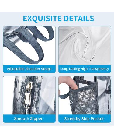 Paxiland Clear Small Stadium Approved Backpack for Women - Grey - Perfect for Work, Travel, Concerts & Sports - Buy Online on GoSupps.com