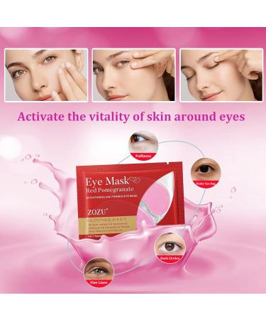 10 Pairs Crystal Collagen Under Eye Patches Hydrating Under Eye Gel Pad Under Eye Treatment Mask for Dark Circles Puffy Eyes Anti Wrinkle Fine Lines Skincare for Women and Men (Pomegranate) - Buy Online on GoSupps.com