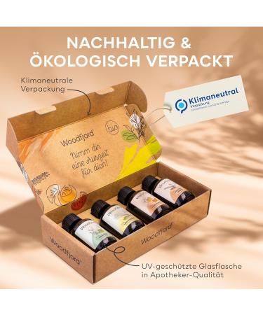 Woodfjord Sauna Infusion Set - Bio Natur | 4 Organic Sauna Fragrances & Oils Hygrometer Thermometer | Authentic Sauna Experience - Buy Online on GoSupps.com