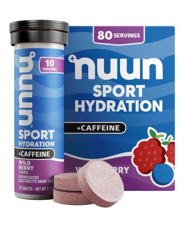 Nuun Electrolyte Drink Tabs Energy Wild Berry 8 Count 1.9 Ounce Wild Berry - With Caffeine 10 Count (Pack of 8)