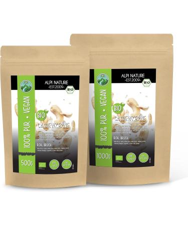 Organic raw Cashew Nuts Organic Cashew Nuts in Pieces from Certified Organic Farming Gluten-Free Lactose-Free Laboratory-Tested Vegan 100% Natural Cashew Nuts with no additives (500 GR) - Buy Online on GoSupps.com