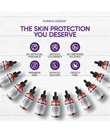 Vitamin C Face Serum - Hydrating Anti-Aging Serum with Hyaluronic Acid & Argan Oil - Dark Spot & Wrinkle Reducer - 1 Fl Oz - Buy Online on GoSupps.com