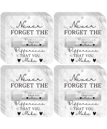 30 Pack Employee Appreciation Gift Lip Balms Bulk Staff Teacher Team Volunteer Thank You Gift Nurse Volunteers Appreciation Party Favor for Women Men Coworkers(Cute White) Cute White