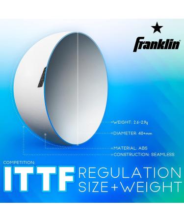 Franklin Sports Ping Pong Balls - Official Size 40mm One Star Professional Quality 12 Pack White Table Tennis Balls - Buy Online on GoSupps.com