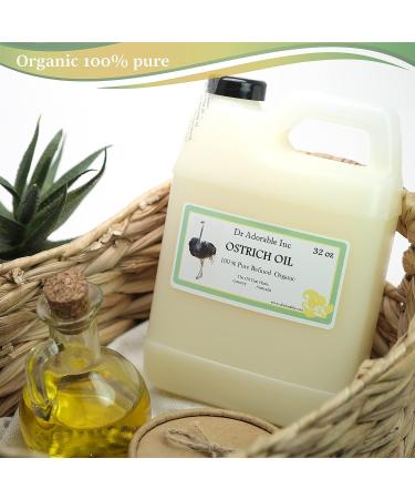 Dr. Adorable 100% Pure Organic Ostrich Oil - 32 oz | Natural Skin and Hair Care - Buy Online on GoSupps.com