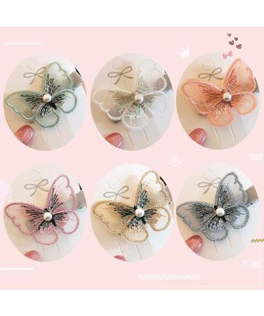 Arqumi Butterfly Hair Clips 12PCS - Colorful Hair Accessories for Girls, Teens, Women - Single-Layer Design in 6 Colors - Buy Online on GoSupps.com