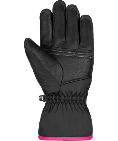 Reusch Unisex Youth Kids Gloves Alan Junior - Warm Windproof Extra Breathable Black/Pink - Size 6 - Buy Online on GoSupps.com