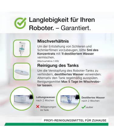 Biohy Wischroboter Cleaning Agent 250ml | Soil Cleaner for Wooden Floors | Laminate & Parquet Care | Strip-Free Shine | Low-Foam Concentrate | International Shipping - Buy Online on GoSupps.com