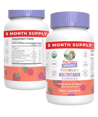MaryRuth's Toddler Multivitamin Gummies | USDA Organic | 2 Month Supply | Kid & Toddlers Age 2+ Daily Multivitamin: Vitamin C D3 Zinc | Kids Vitamins | Only 1 Gummy Per Day | 60 Ct (60 Day Supply) - Buy Online on GoSupps.com