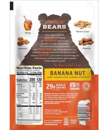 Bear Naked 100% Natural Granola - Banana Nut - 12 oz - Buy Online on GoSupps.com