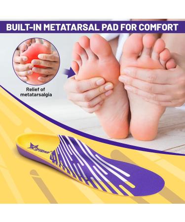 IFITNA Plantar Fasciitis Relief Gel Insoles for Men & Women | Metatarsal Pain Arch Support Inserts for Flat Feet Size 10 | Comfort for Standing All Day - Buy Online on GoSupps.com