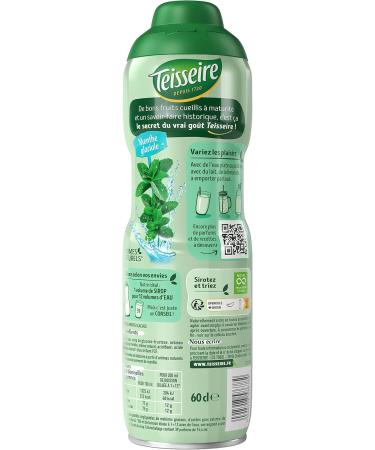 Teisseire Ice-Mint Syrup for Refreshing Drinks Cocktails Recyclable Bottle 60cl - Buy Online on GoSupps.com