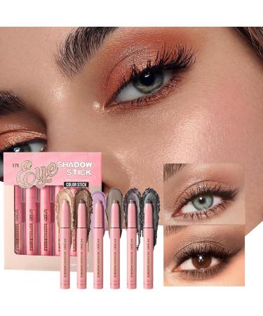 Eyeshadow Pencil Peasant hip with glitter pawnle Eyeshadow in at the Long antibitterness 6 shiny colors for women or evening makeup - Buy Online on GoSupps.com