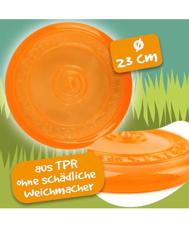 Rootsnoot Frisbee for Dogs | Soft Stable & Floating | Gentle on Teeth | Neon Orange | Harmful Substances Free - Buy Online on GoSupps.com