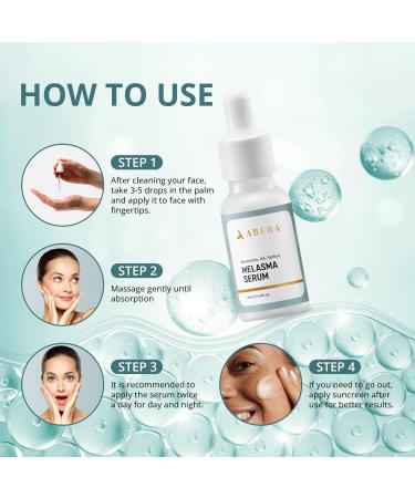 Abera Melasma Serum with Niacinamide & Hyaluronic Acid | Dark Spot Corrector | Melasma Treatment for All Skin Types - Set of 3 (0.68 fl. Oz - Buy Online on GoSupps.com