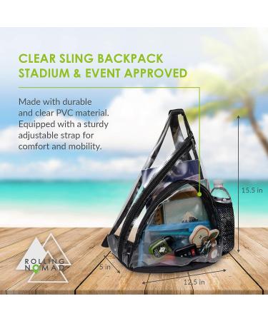 Medium Clear Sling Bag - Transparent Crossbody Backpack for Concerts, Festivals, and Events | Stadium Approved Purse and Fanny Pack Alternative | Ideal for Travel and Outdoor Activities - Buy Online on GoSupps.com