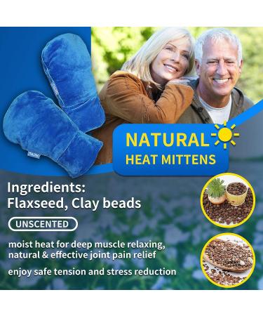 CREATRILL Microwavable Therapy Mittens for Arthritis & Raynauds Pain Relief - Natural Unscented Gloves for Moist Heat Therapy with Bonus Eye & Sinus Compress - Buy Online on GoSupps.com