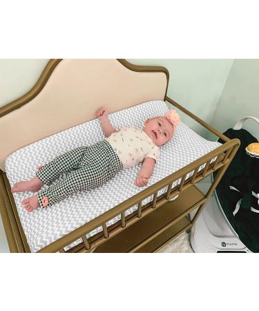 Premium Cotton Baby Changing Pad Cover 4 Pack - Grey and White - Machine Washable - Boy or Girl - Diaper Changing Pad Sheets - Buy Online on GoSupps.com