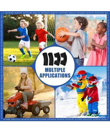 Buy 2 Pairs Kids Elbow Brace Compression Sleeves - Tennis Elbow Support & Weightlifting Pads for Boys & Girls - Elbow Protectors for Sports & Gym - Buy Online on GoSupps.com