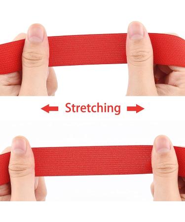 BENECREAT 1 Inch Elastic Ribbon - 12 Colors 32.8 Yards Stretch Sewing Craft Band for Hair Ties and Headbands - Buy Online on GoSupps.com