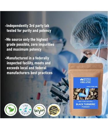 Organic Black Turmeric Powder 100% Pure Natural 300 Gram / 10.58 oz 300 Gram / 10.58 Ounce - Buy Online on GoSupps.com