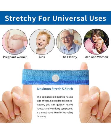 Motion Sickness Bands - Acupressure Nausea Wristbands for Natural Relief - 6 Pairs - Buy Online on GoSupps.com