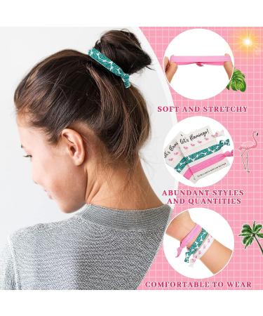 Tropical Flamingo Bachelorette Hair Ties - 30 Pieces | Beach Party Favors - Buy Online on GoSupps.com