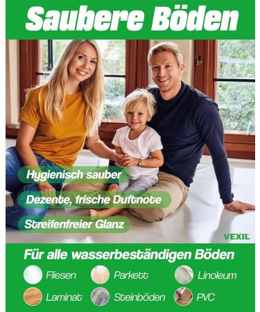 Vexil Floor Cleaner for Wiping Robots - 1L Power Concentrate | Biodegradable Strip-Free Solution for Parquet Tiles & Laminate - Made in Germany - Buy Online on GoSupps.com