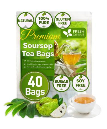 FRESHDRINKUS Premium Soursop Tea Bag - Soursop Leaves - 40 Tea bags - Buy Online on GoSupps.com